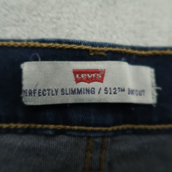 Levi's 512 Jeans Women's 14M Blue High-Rise Slimming Bootcut Denim 32" Inseam - Picture 9 of 16